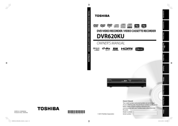Toshiba DVR620KU DVD & Blu-ray User guide | Manualzz