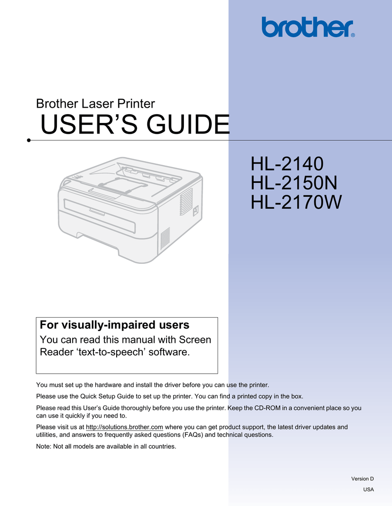 free download brother hl 2140 printer driver for windows 10