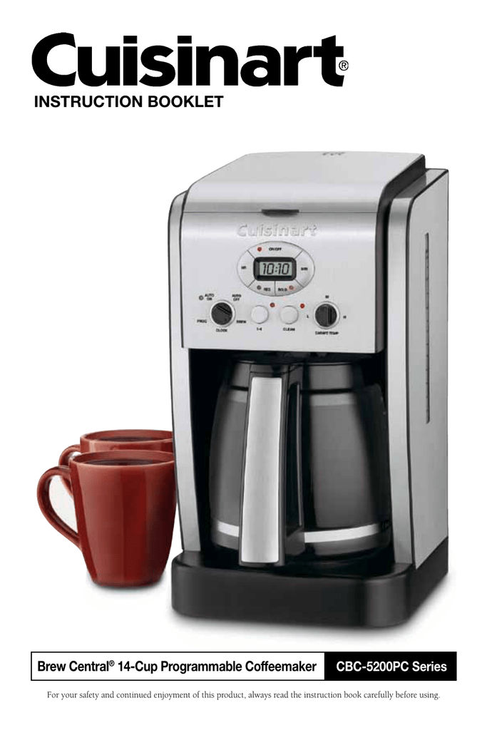 Cuisinart DCC2600 Coffee Maker User manual Manualzz