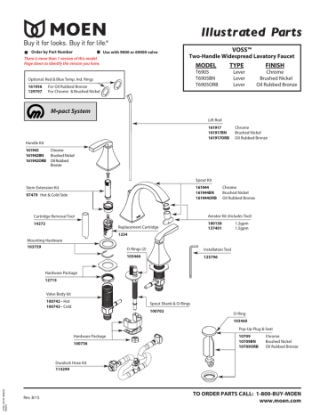 Moen Voss 8 in. Widespread 2-Handle High-Arc Bathroom Faucet Trim Kit ...