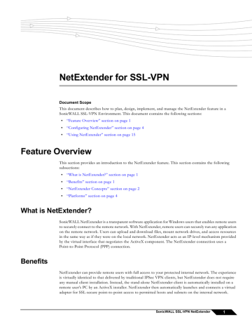 trouble shooting dell sonicwall netextender