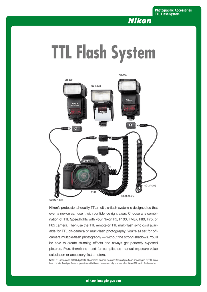 Ttl Flash System Manualzz