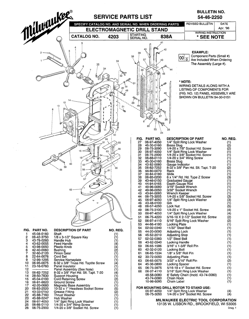 service parts list | Manualzz