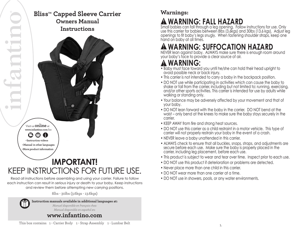 infantino carrier directions