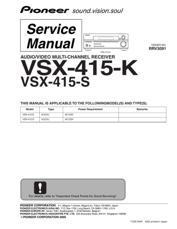 Vsx 415 S Manualzz