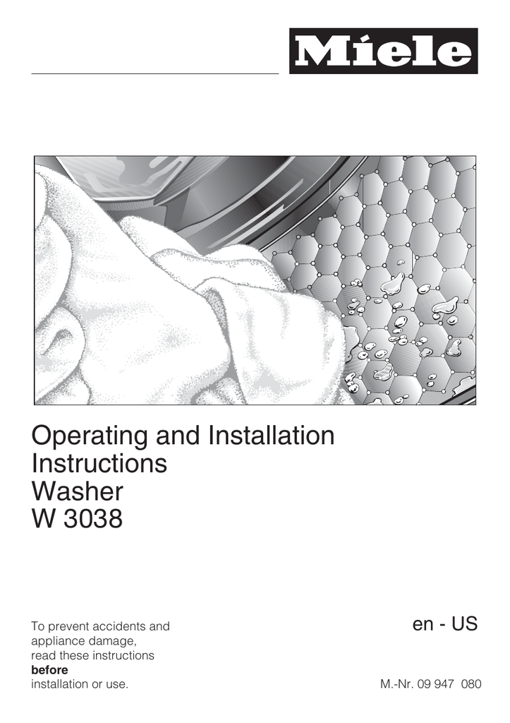 Miele W3038 Owner Manual Manualzz