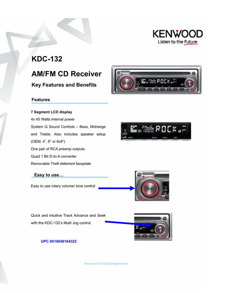 Kdc 132 Am Fm Cd Receiver Manualzz