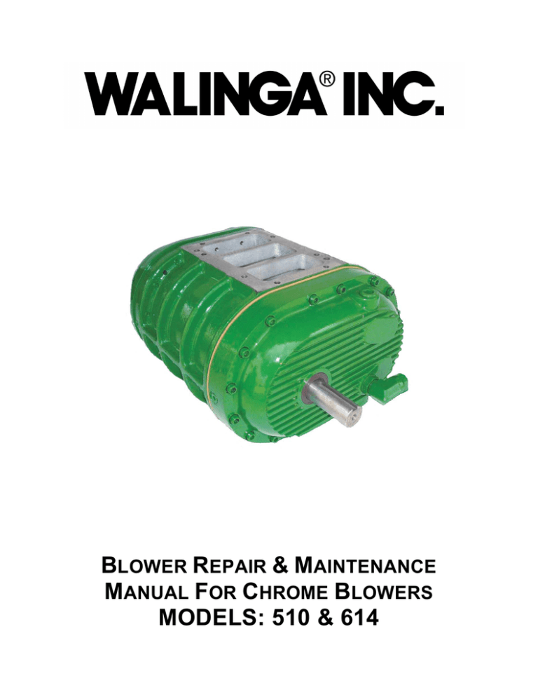 Blower Repair/Maintenance Manual Manualzz