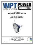 WPT Power PTO WTD-SP 11, WTD-SP 14, WTD-C 10, WTD-IBF 14, WTD-SP 18 Installation and Maintenance