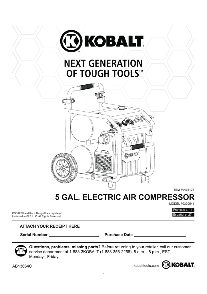 Kobalt Air Compressor Manual