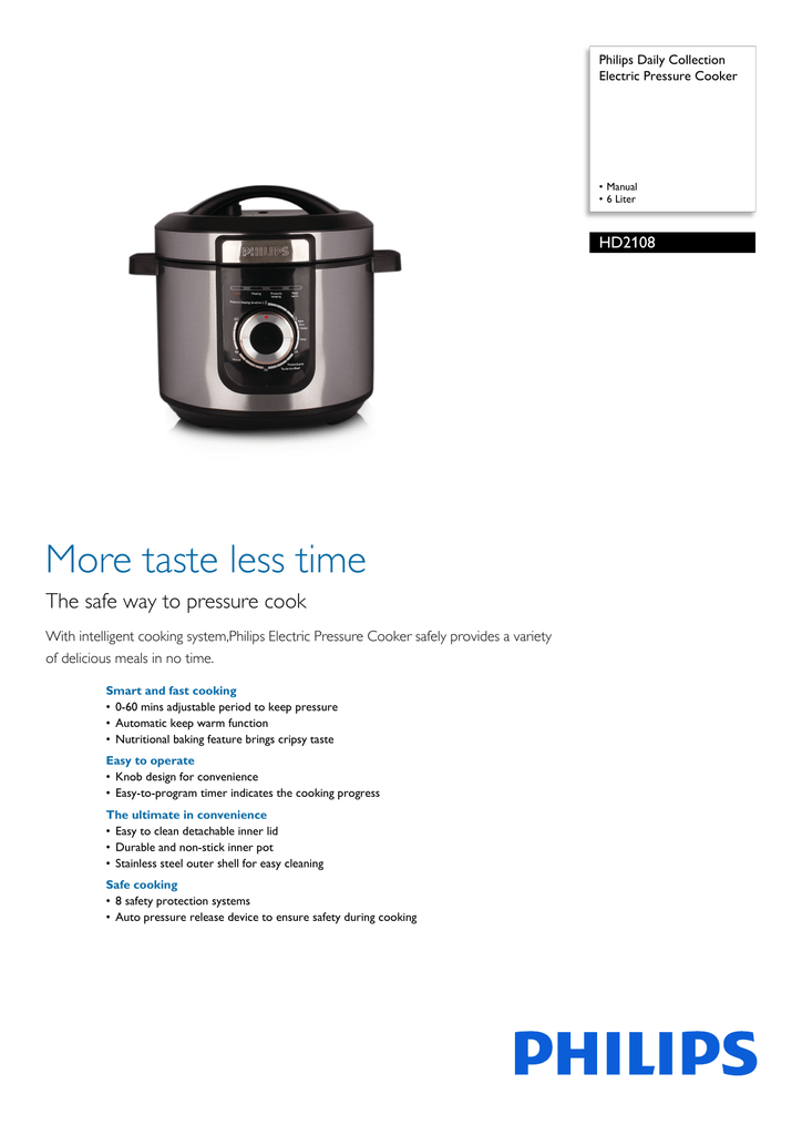 Smart pressure cooker online philips