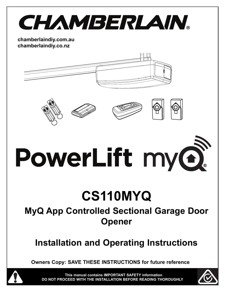 Cs110myq Chamberlain Manualzz Com