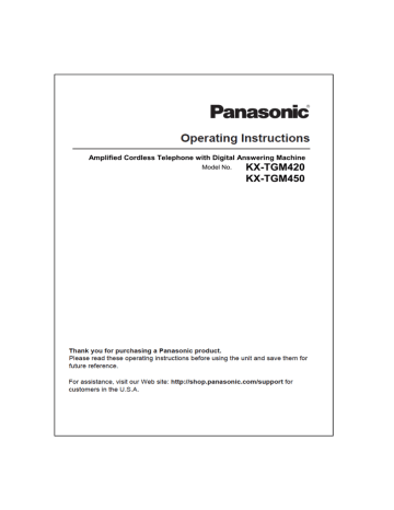 Panasonic KX-TGM420 Operating | Manualzz