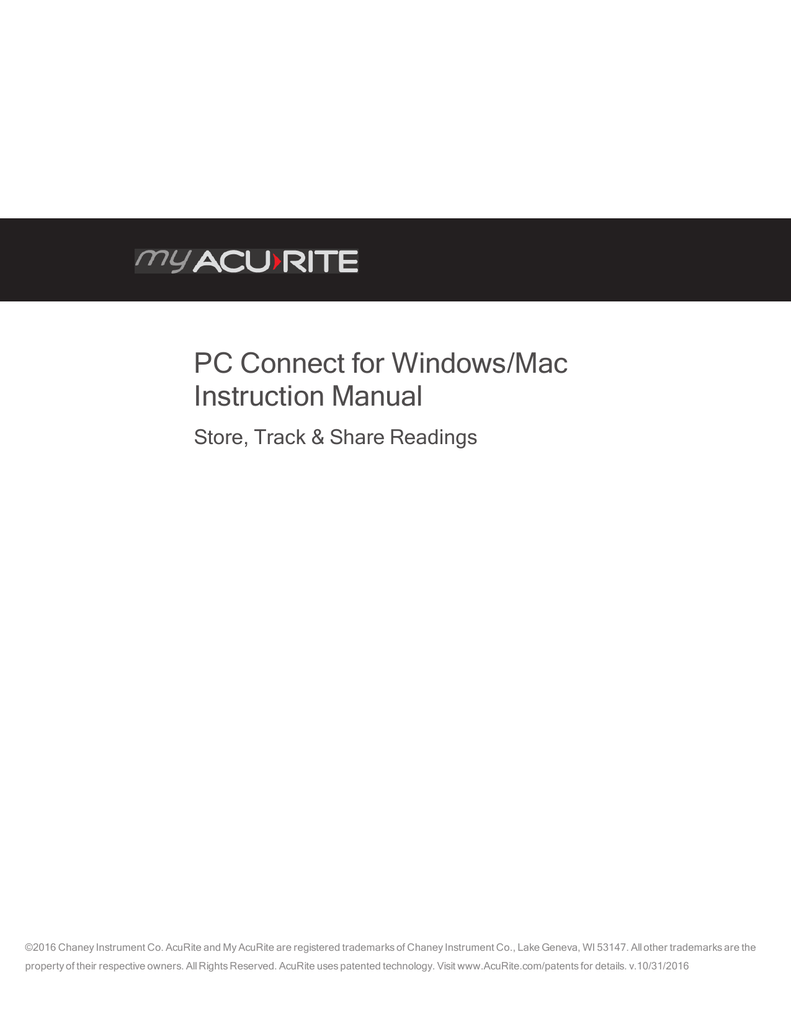 PC Connect Software Instruction Manual | Manualzz
