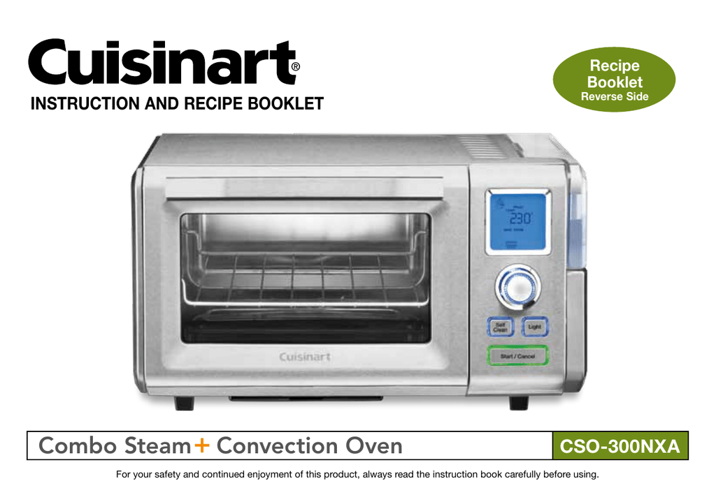 Cuisinart CSO300NXA Instruction And Recipe Booklet Manualzz
