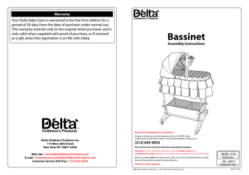 Delta bassinet sale assembly