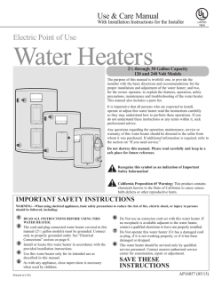 Rheem XE06P06PU20U0 - Specification, Use & Care Manual | manualzz.com