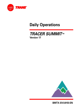 Trane Tracer Summit - Operations manual, Installation instructions ...
