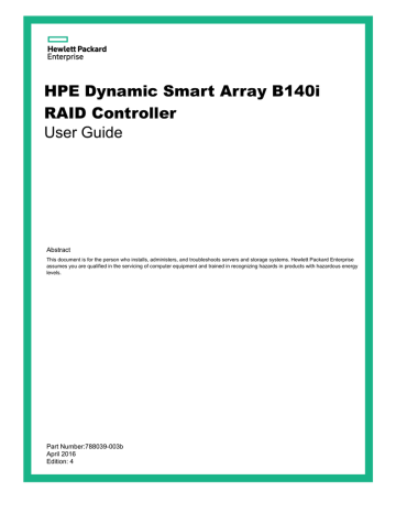 Hp dynamic smart array b140i настройка