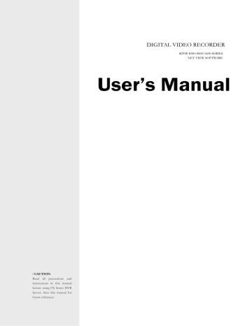 Opticom Sdvr 8000 User Manual 