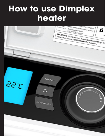 Dimplex QUANTUM SERIES Quick start manual | Manualzz