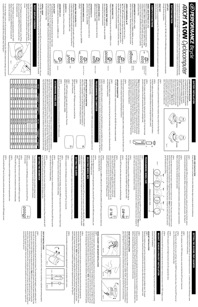 axiom bike light manual