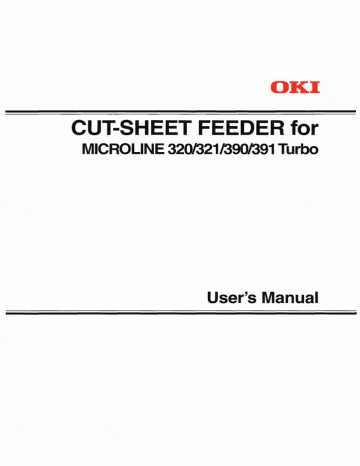 OKI MICROLINE 391 TURBO Dot Matrix Printer User's Manual | Manualzz