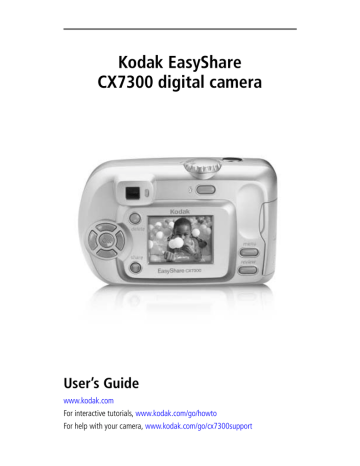 Kodak EasyShare CX7300 Digital Camera | Manualzz