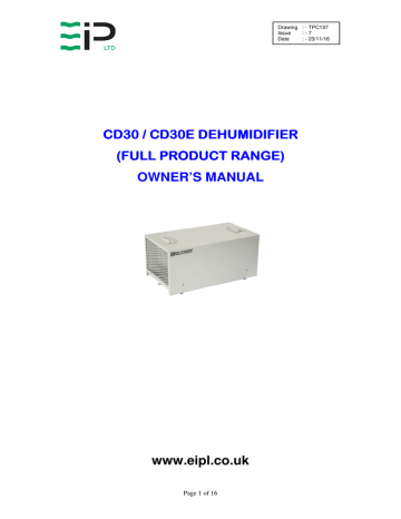 EIP CD30 Owner's Manual | Manualzz