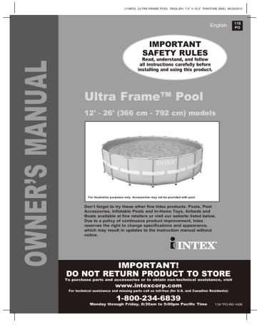 Intex Ultra Frame Owner's manual | Manualzz