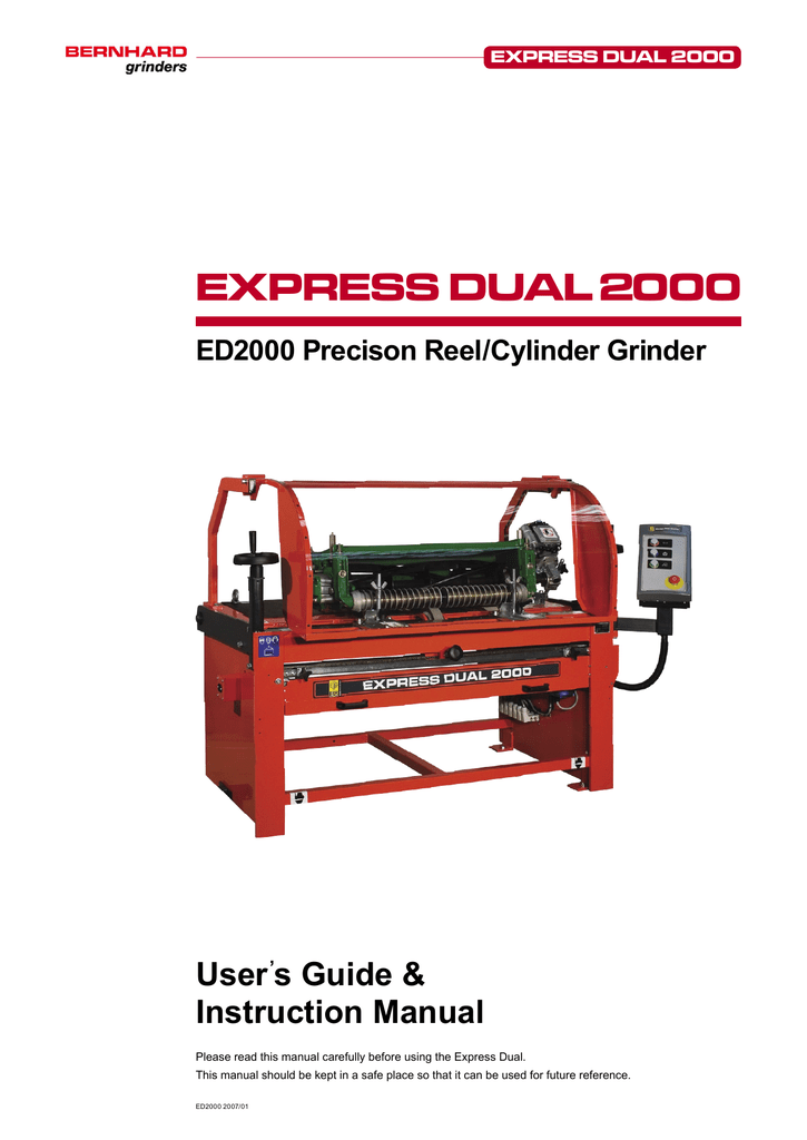 Bernhard Express Dual 2000 | Manualzz