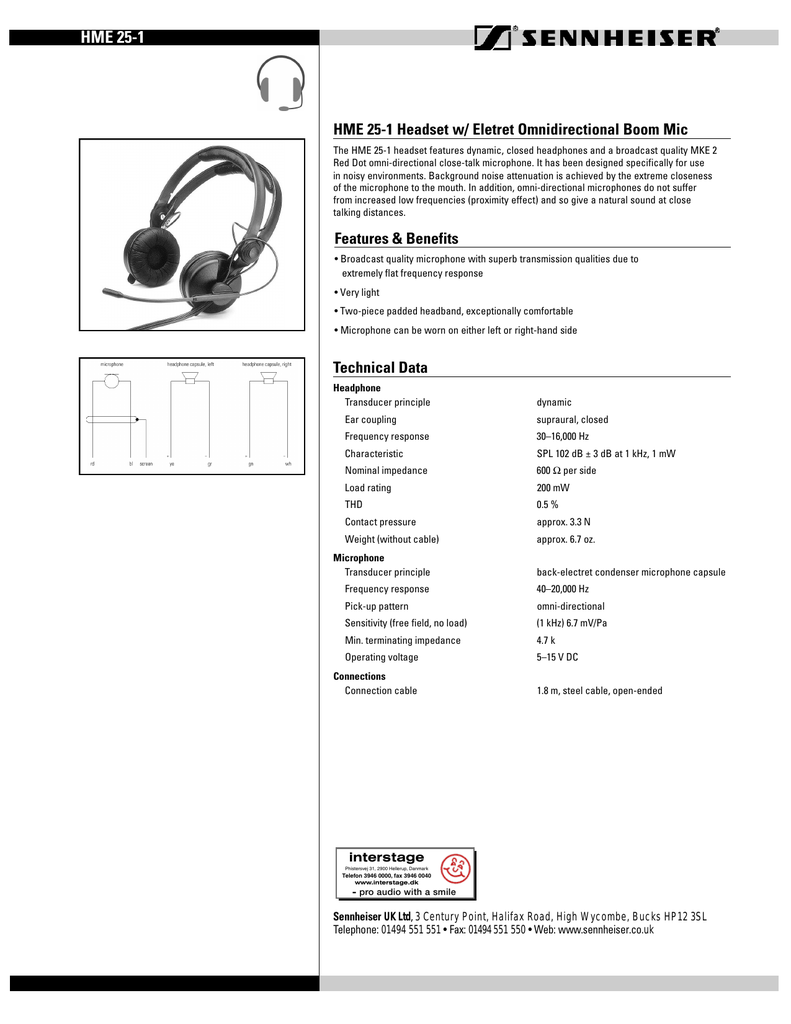 Sennheiser hme 25 hot sale