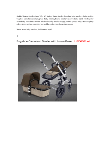 1 Bugaboo Cameleon Stroller With Brown Base Manualzz