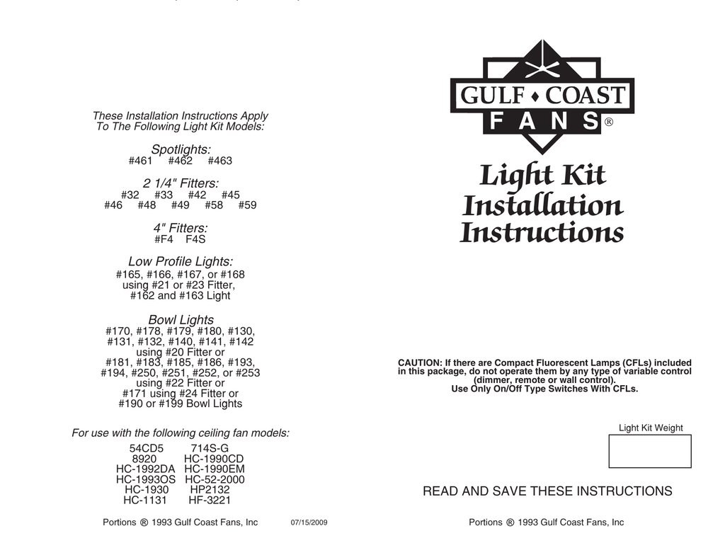 Light Kit Installation Instructions Manualzz Com