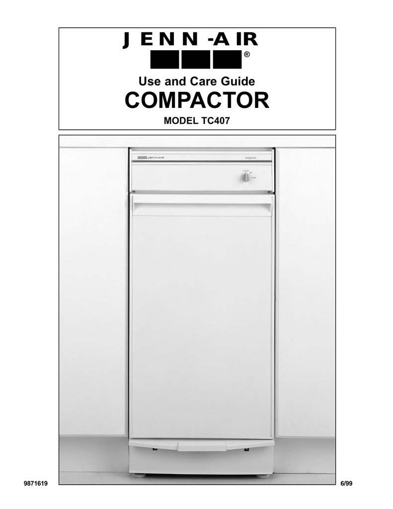 Jenn Air Trash Compactor Repair Manual Manualzz