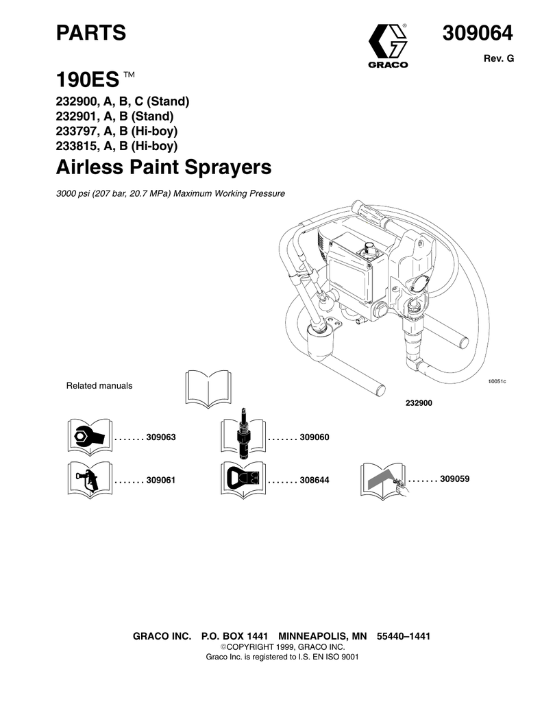 Graco 190ES Parts Breakdown | Manualzz