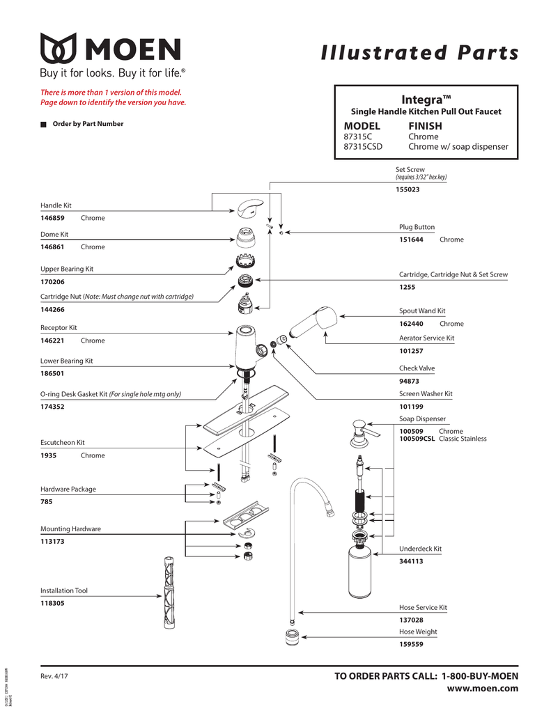 Moen Integra Kitchen Faucet Cartridge Replacement Wow Blog
