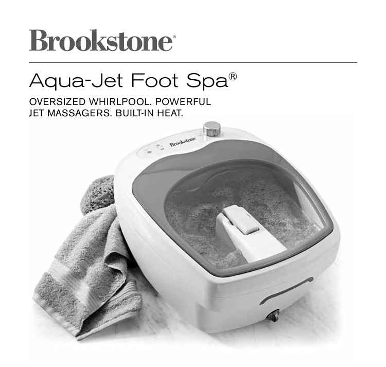 Brookstone Aqua Jet Foot Spa User manual Manualzz