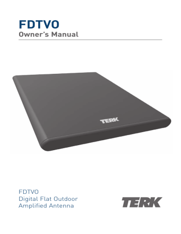 TERK Technologies FDTVO Omni-Directional Amplified Flat Outdoor Antenna User manual | Manualzz