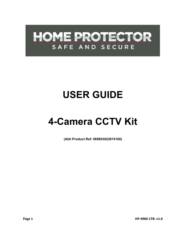 User Manual - Home Protector CCTV 