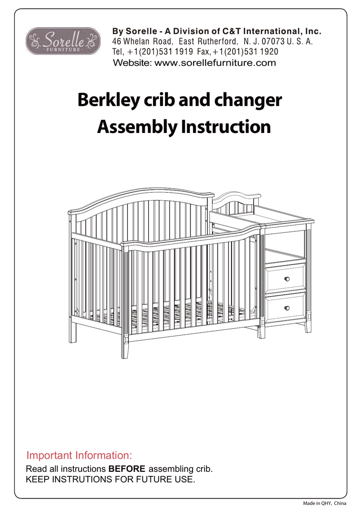 sorelle berkley crib 4 in 1 instructions