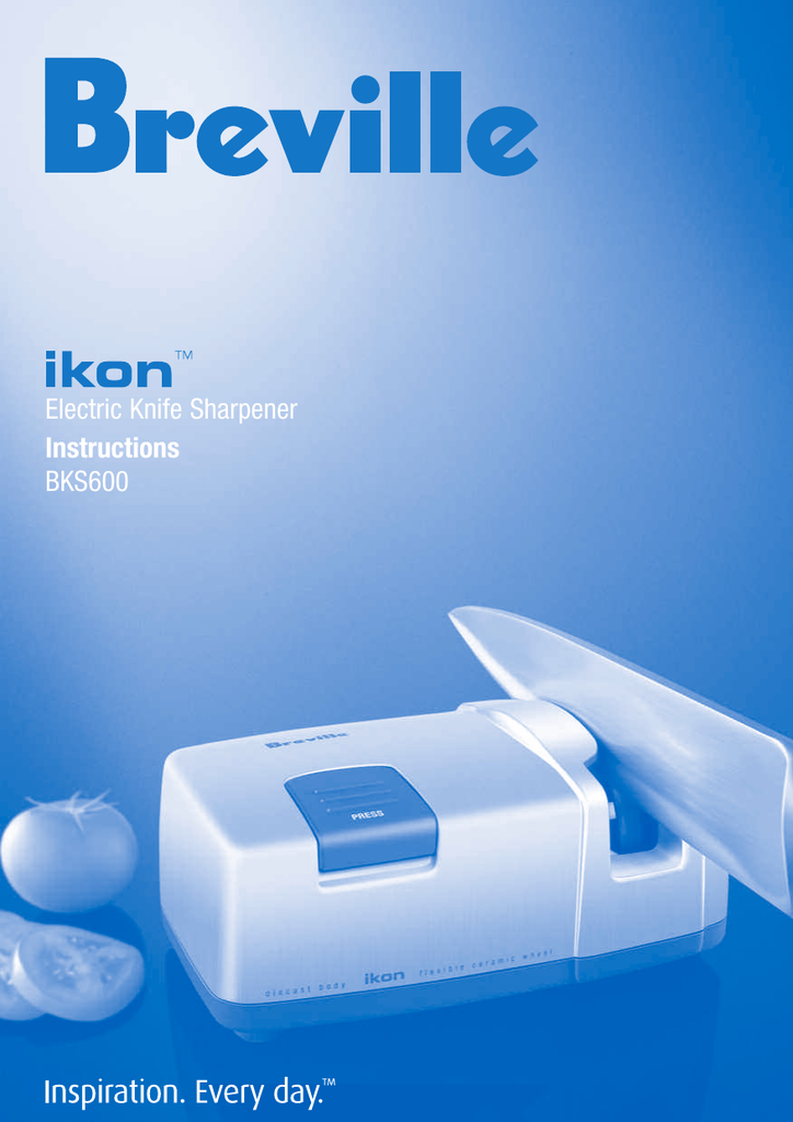Operating your Breville ikon Electric Knife Sharpener Manualzz