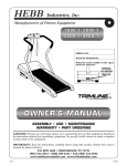 Hebb Trimline 2600.1 Owner's Manual