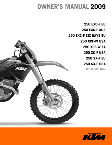 Ktm 250 Xcf-w Usa Owner Manual 