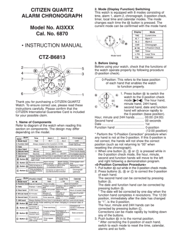 Citizen wr 100 clearance manual