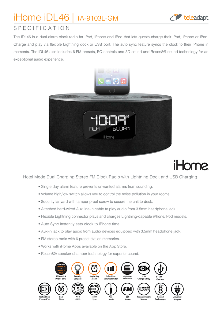 Ihome Idl46 Manual