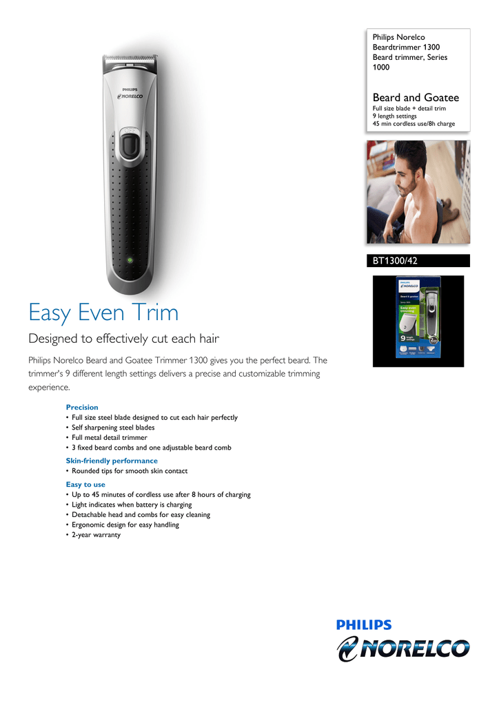 philips norelco beard trimmer 1000