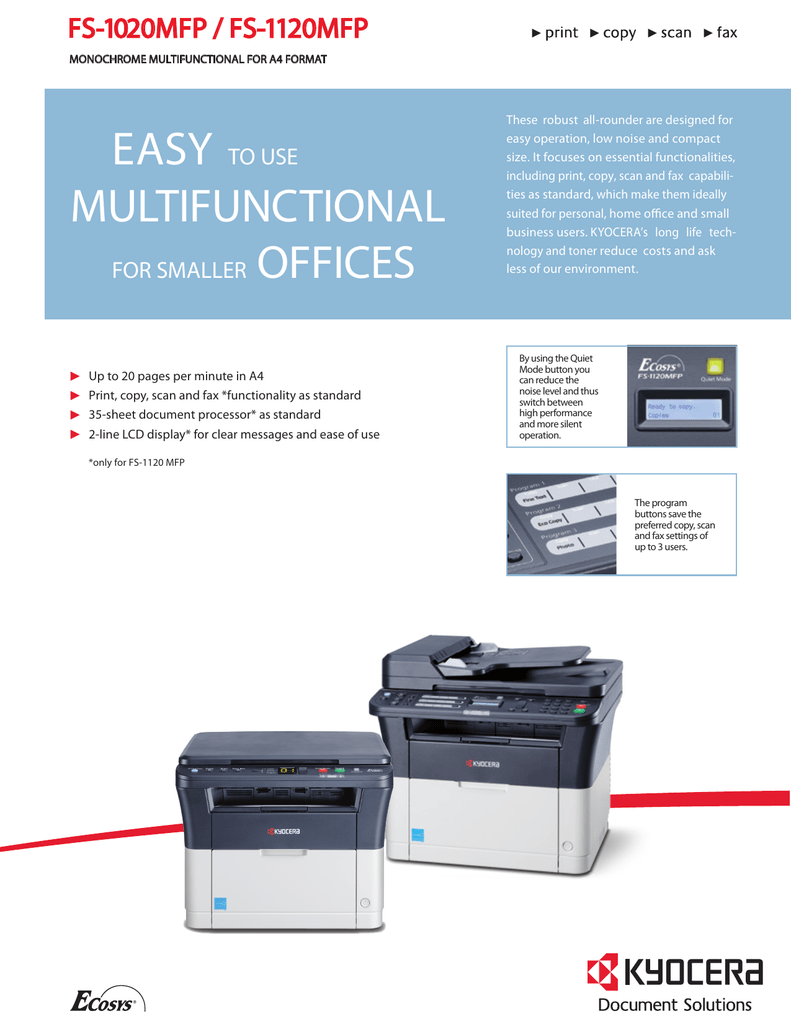 kyocera envelope mode