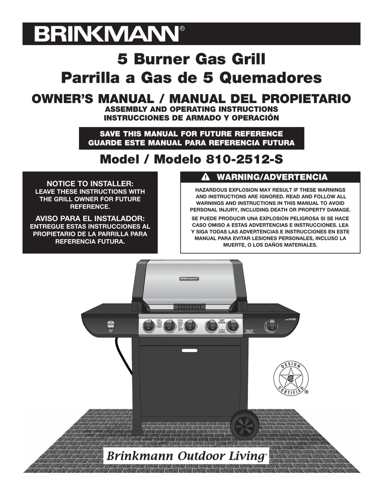 Brinkmann 8102512S Owner's manual Manualzz