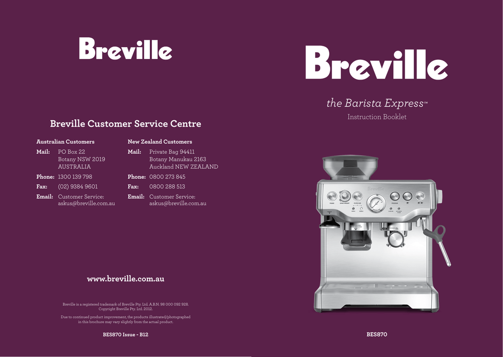 Breville the Barista Express BES870 